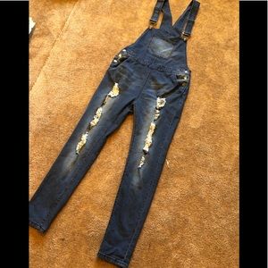 Fashion Nova Jean  OVERALLS size L